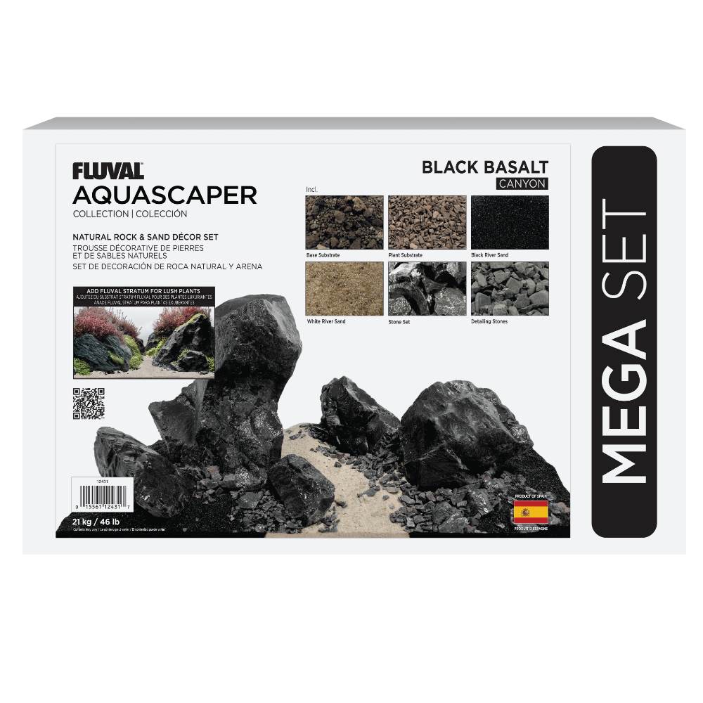 Kit Aquascaper Fluval Black Basalt 11kg