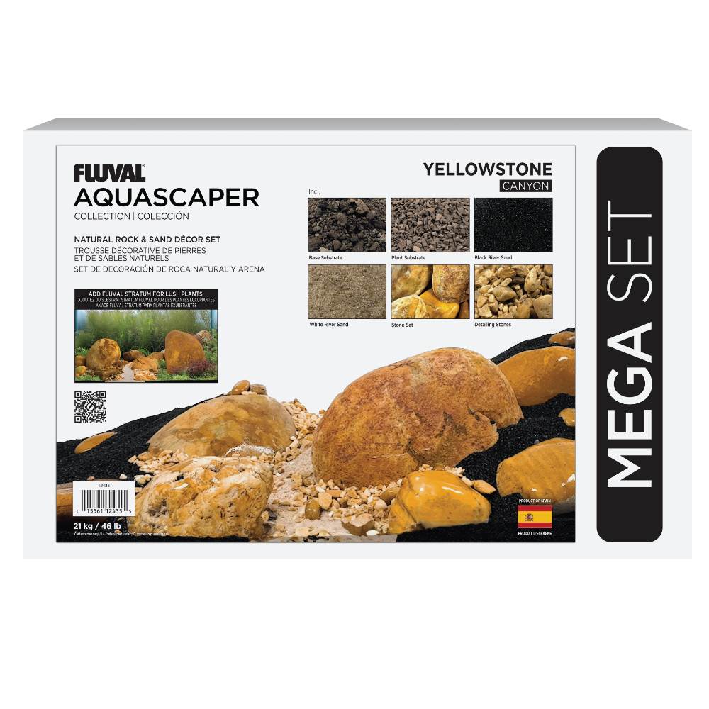 Kit de piedras y grava para acuascaping Fluval - Ámbar 21kg