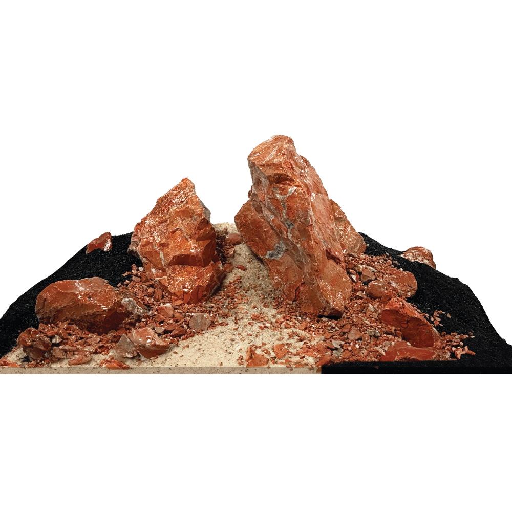 Kit de piedras y grava para acuascaping Fluval - Rojo 21kg