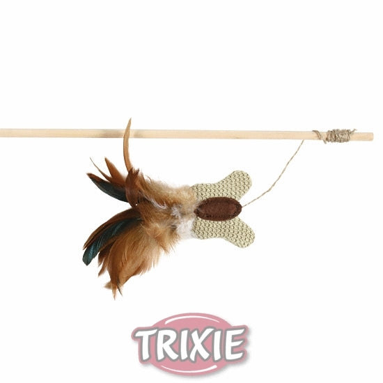 Caña de Juego para Gatos de Mariposa con Plumas - Pack de 4 unidades