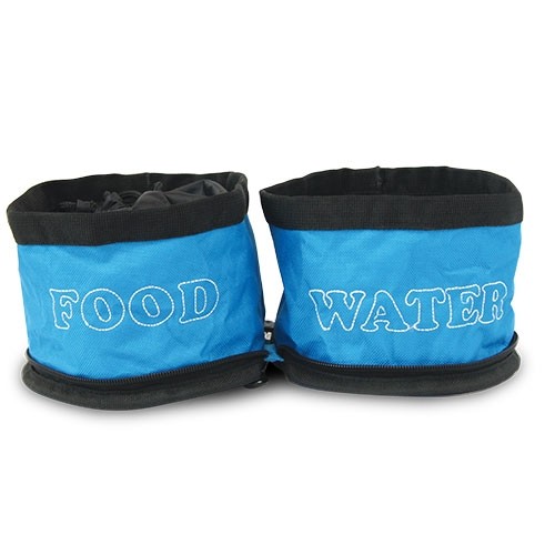 Bebedero y Comedero doble Plegable para Perros