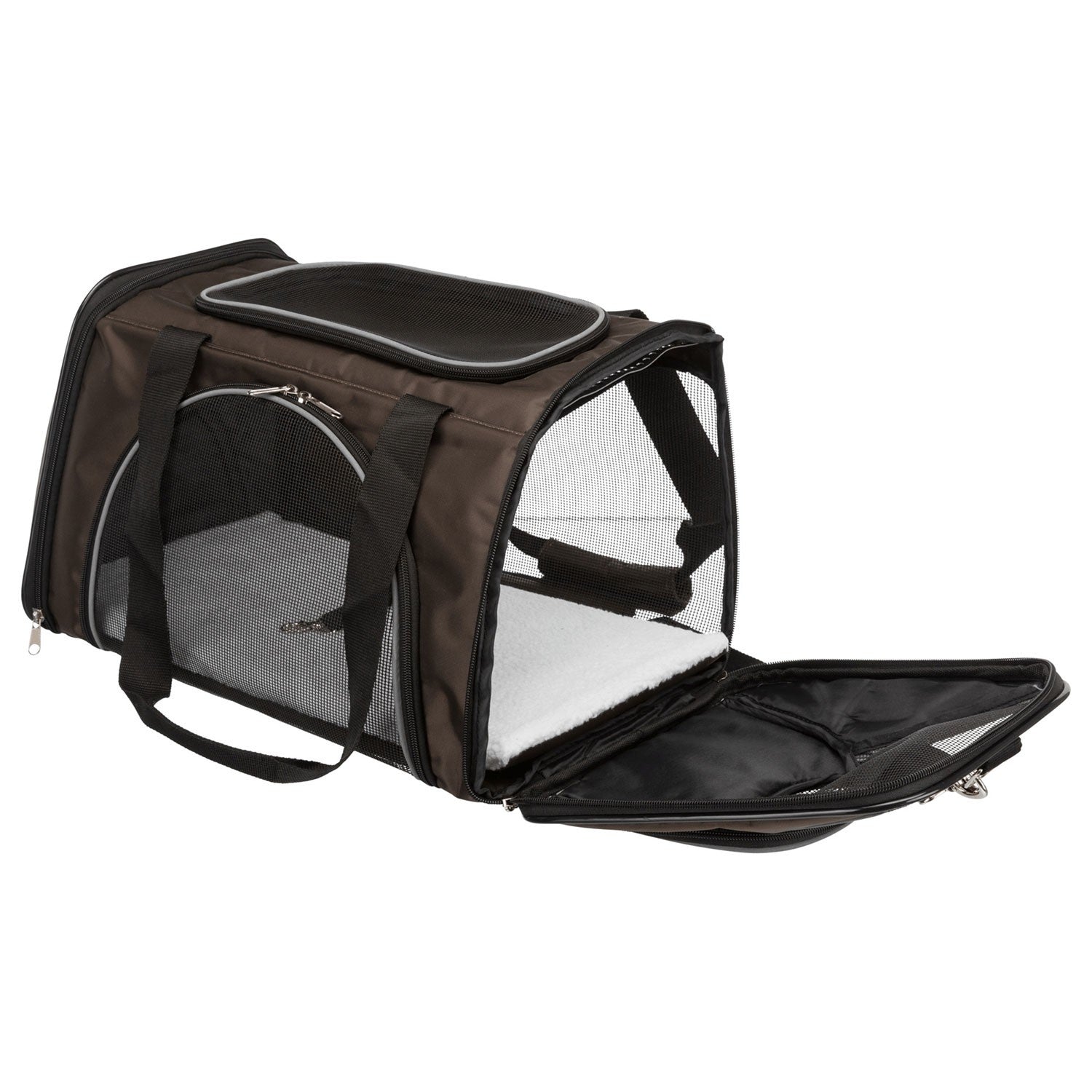 Bolsa de Transporte Marrón para Perros y Gatos – 28×28×47 cm