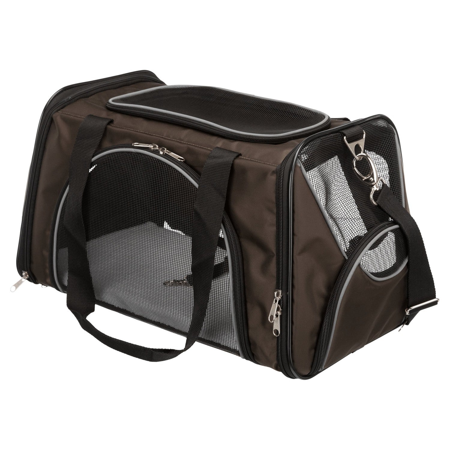 Bolsa de Transporte Marrón para Perros y Gatos – 28×28×47 cm