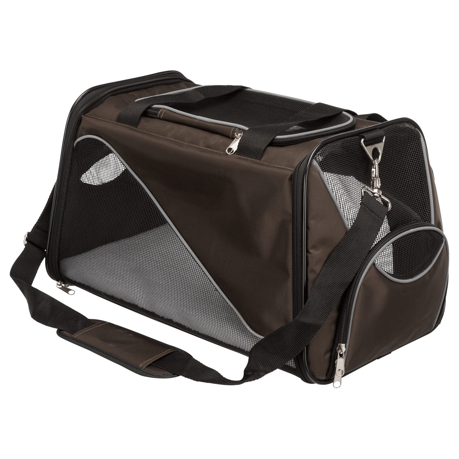 Bolsa de Transporte Marrón para Perros y Gatos – 28×28×47 cm