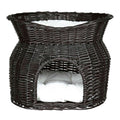 Cueva Mimbre para Gatos con Cama Arriba