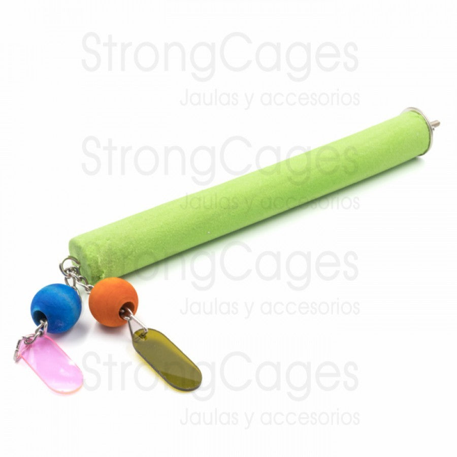 Posadero lima uñas con juguete para agapornis, periquitos, ninfas…