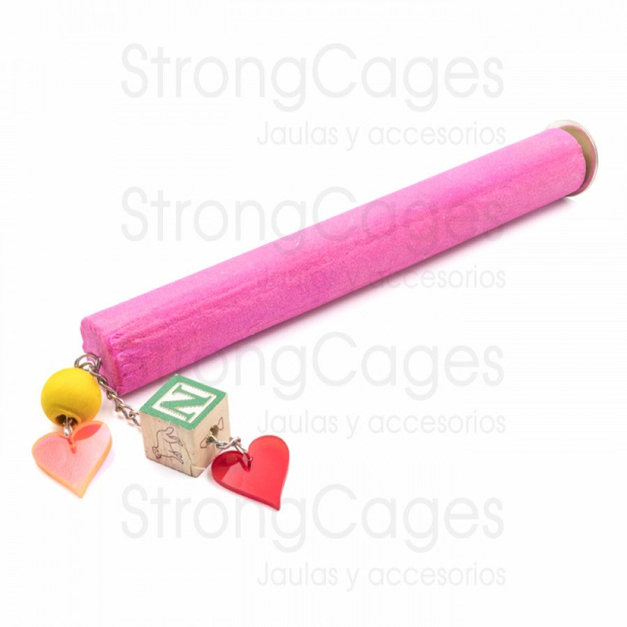 Posadero lima uñas con juguete para aratingas, pyrruras, you-yous