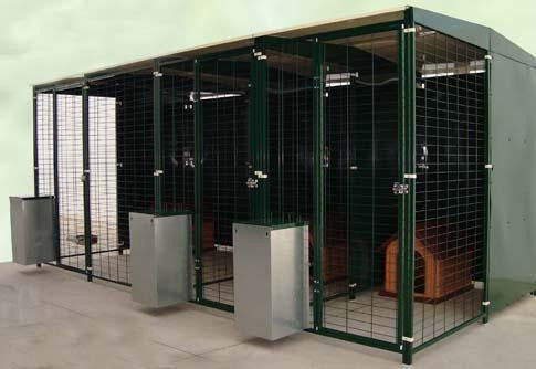 Perrera Para Perros Batería 4 x 2 metros (3 boxes)