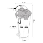 Recipiente De Viaje 2 En 1 Para Comida Y Agua Flamingo Pack 3 uds