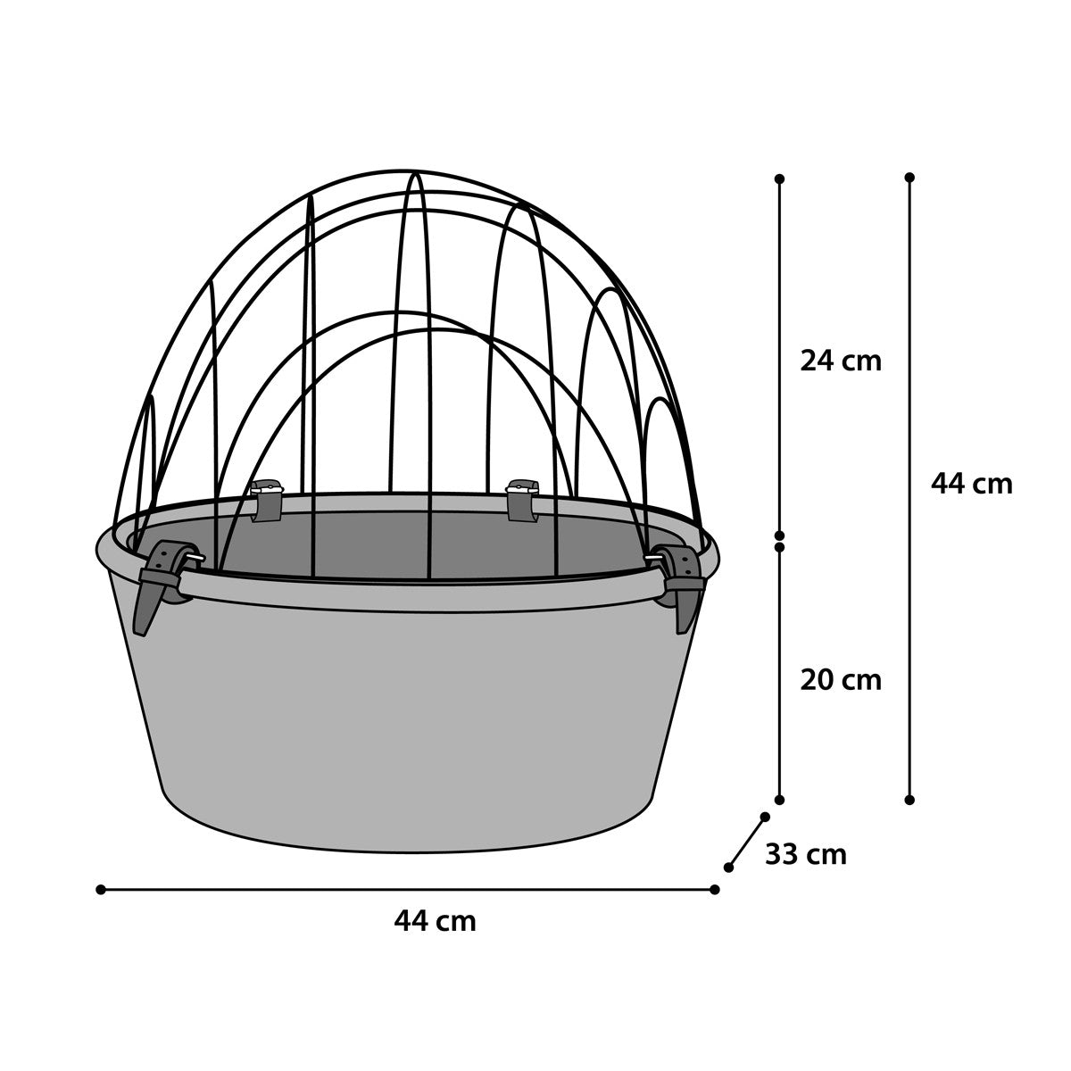 Cesta Para Bicicleta Flamingo Manillar Linea