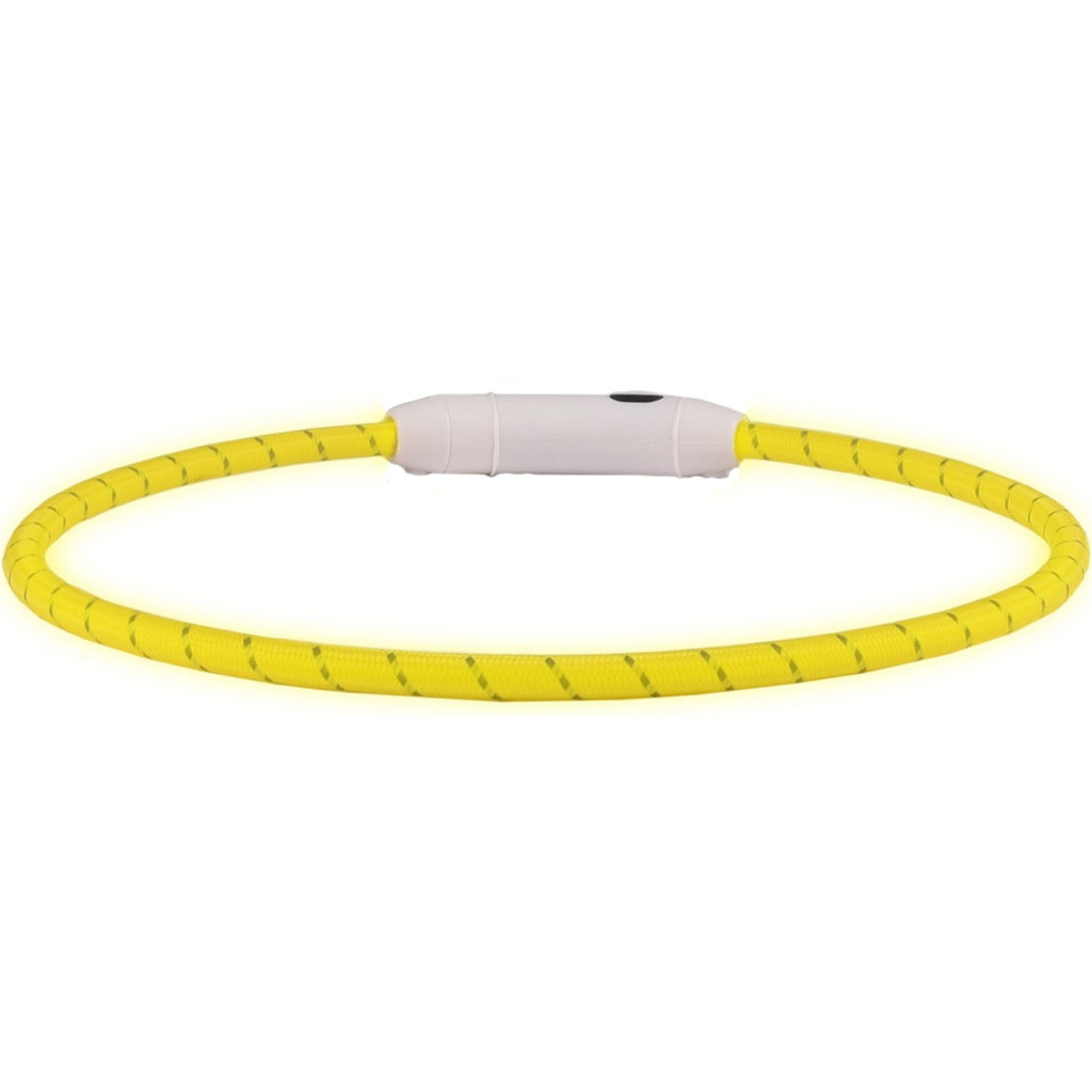 Collar Para Perro Flamingo Visio Light Nylon Reflectante - Amarillo