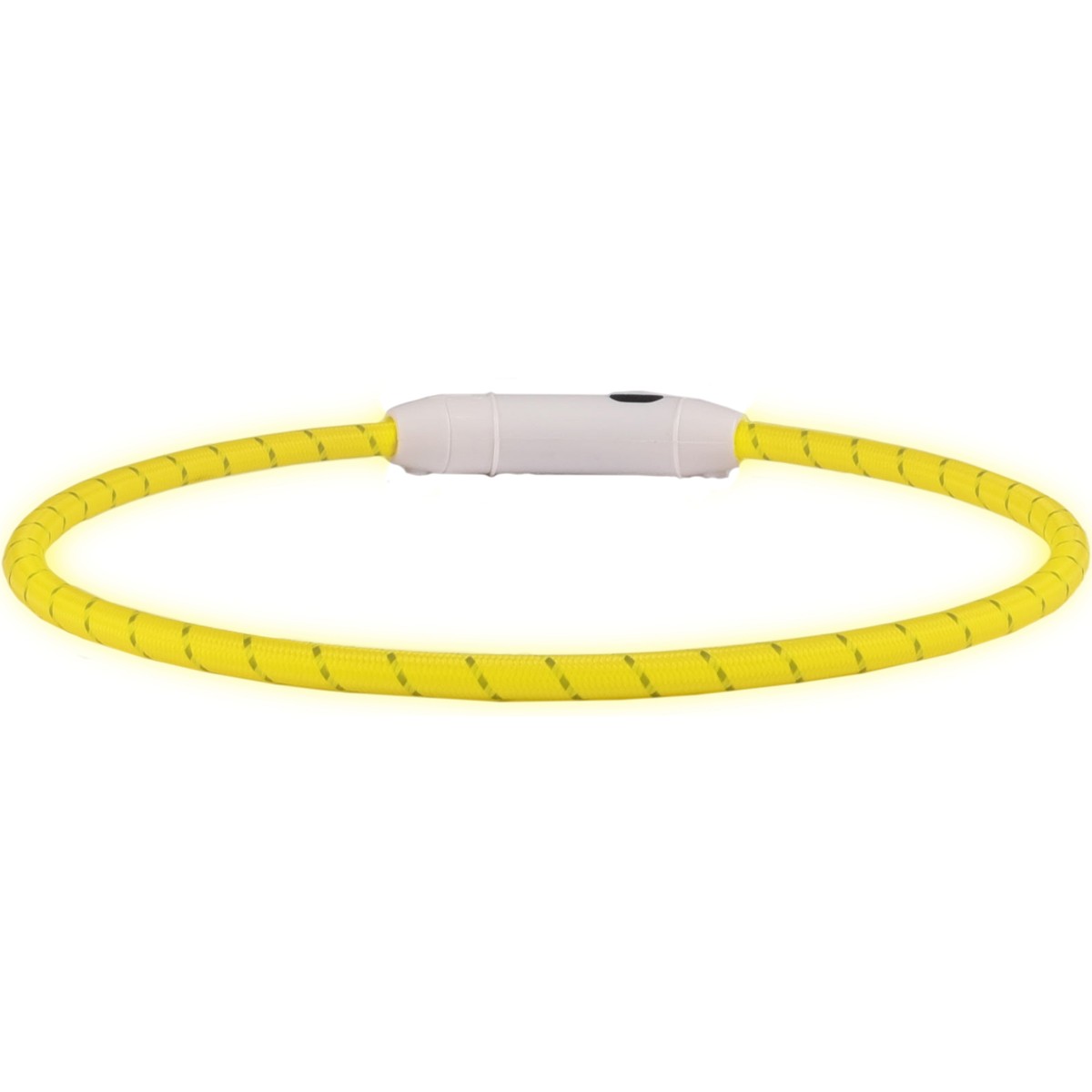 Collar Para Perro Flamingo Visio Light Nylon Reflectante - Amarillo