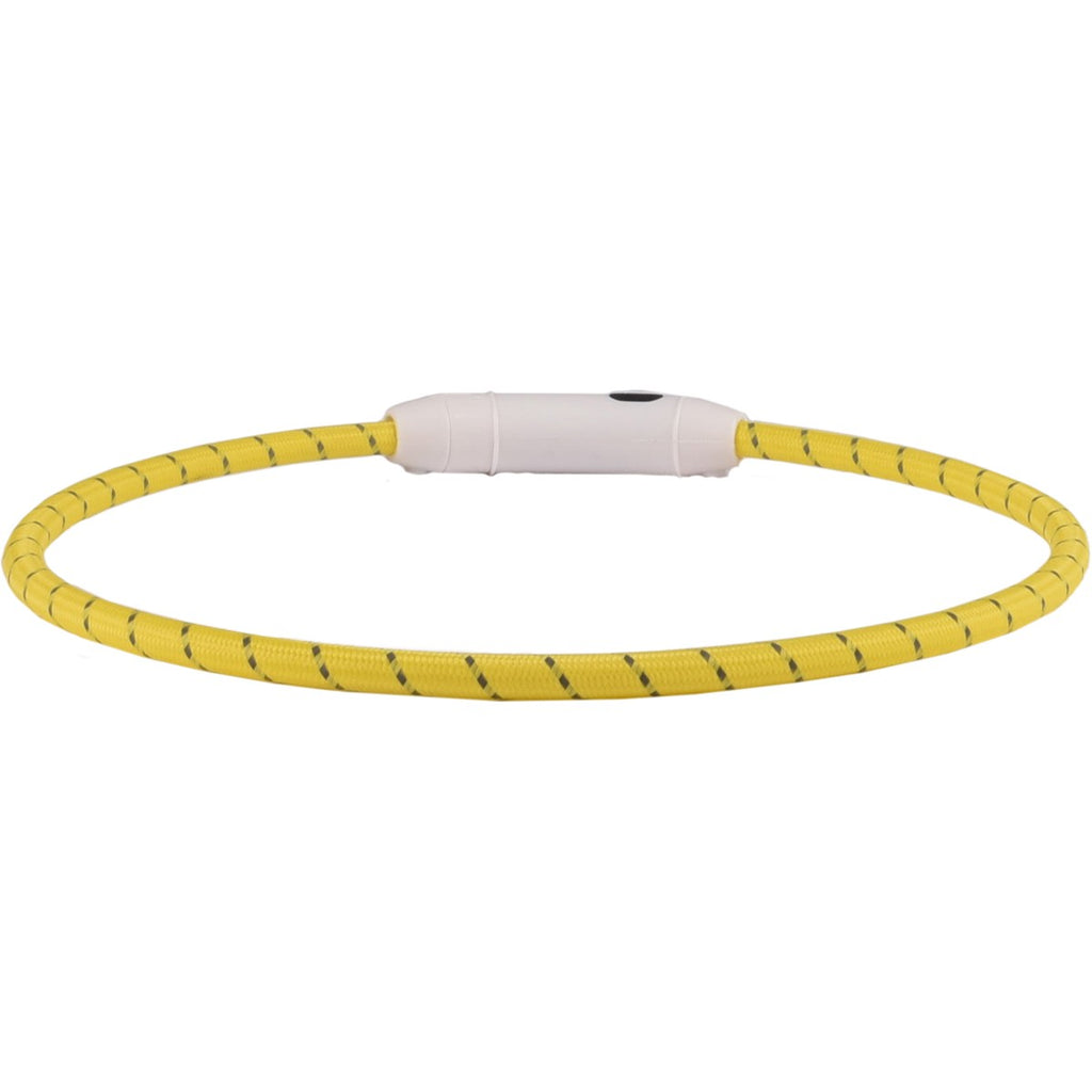 Collar Para Perro Flamingo Visio Light Nylon Reflectante - Amarillo