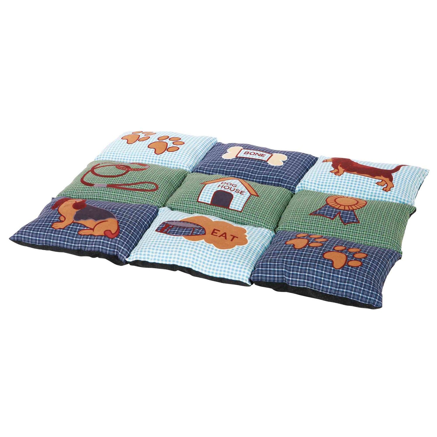 Colchoneta Patchwork Azul
