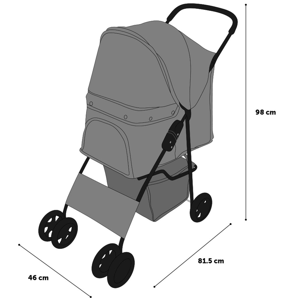 Carrito De Paseo Para Perro Flamingo Buggy Anda