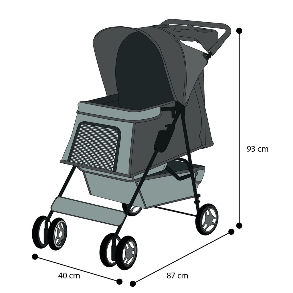 Carrito De Paseo Para Perro Flamingo Smart Buggy