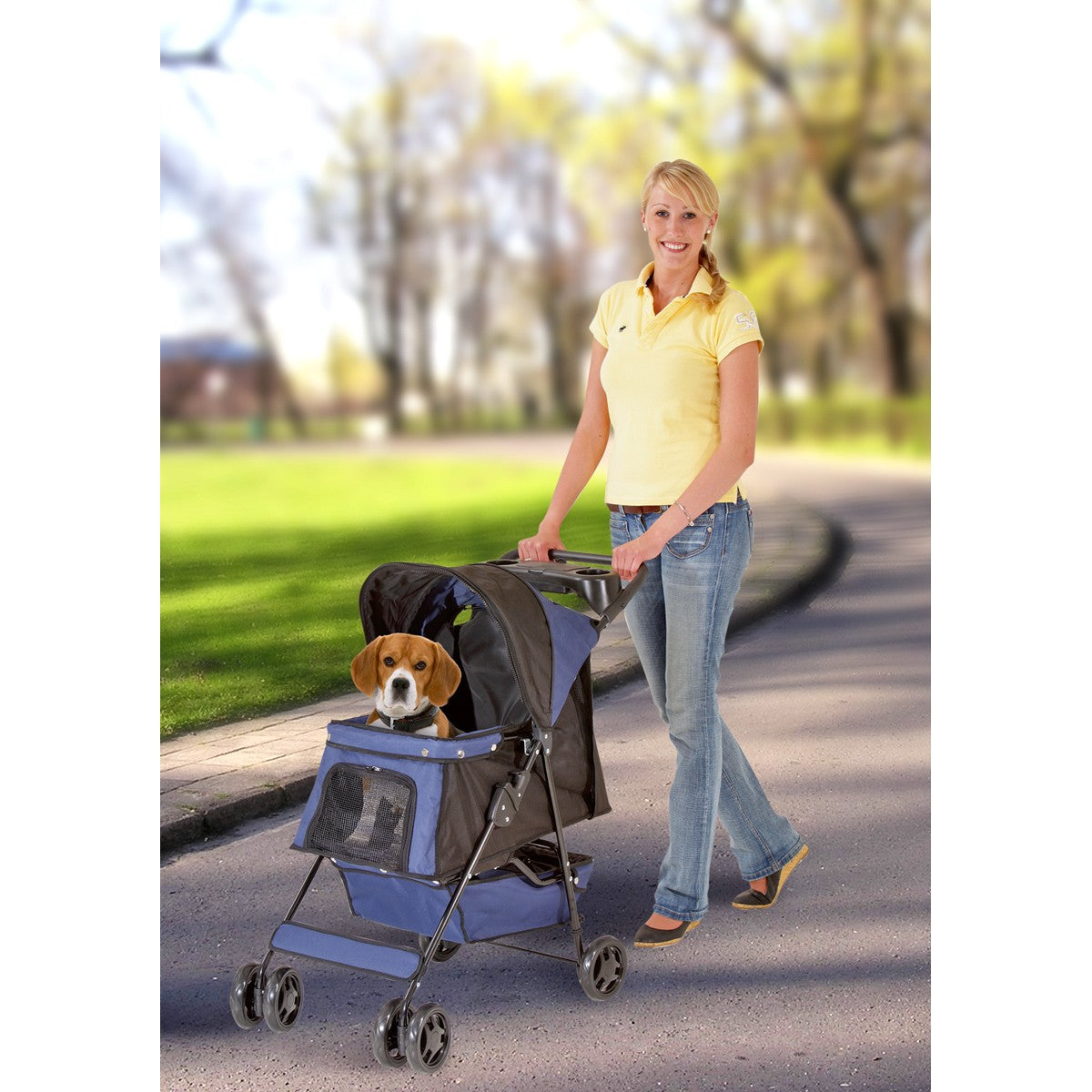 Carrito De Paseo Para Perro Flamingo Smart Buggy