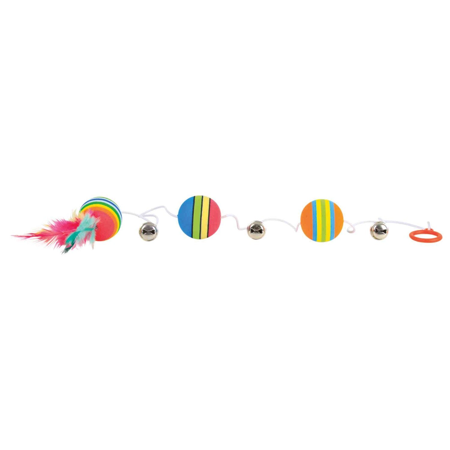 Pelotas Arco Iris con Cinta Elástica - Pack de 4 unidades