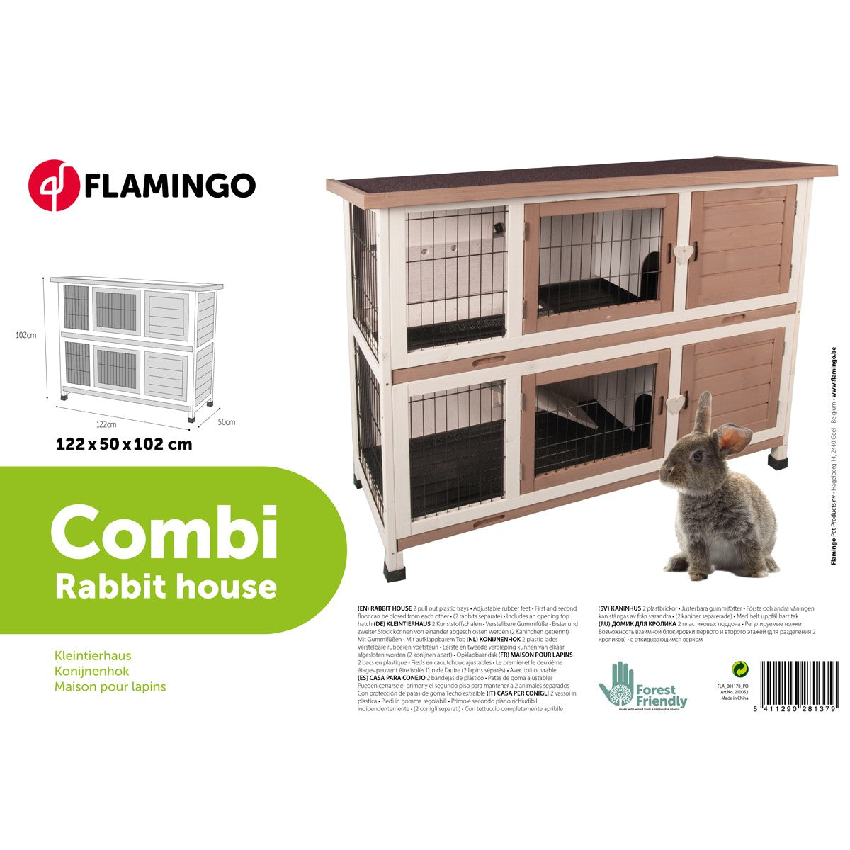 Casa Para Conejo Flamingo - Combi 2 Urban