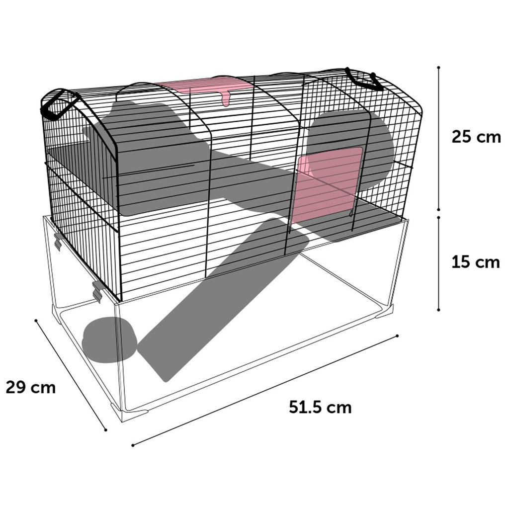 Jaula Para Hámster Flamingo - Vitru Negro 1