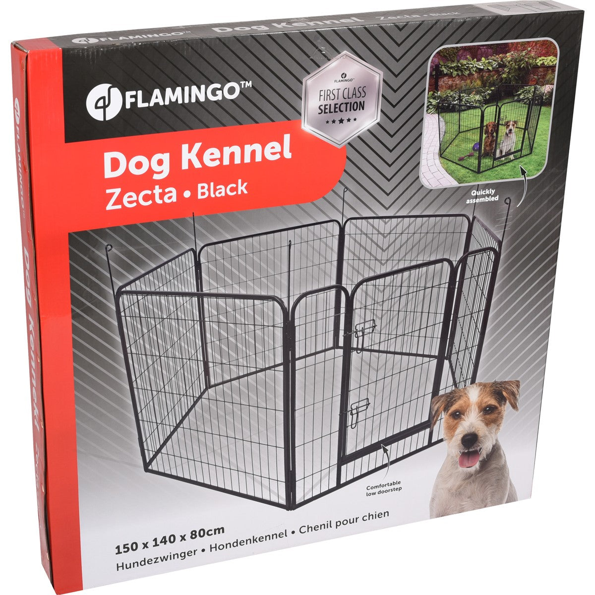 Parque Para Perro Flamingo Zecta - Negro