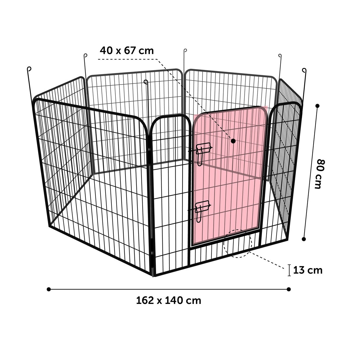 Parque Para Perro Flamingo Zecta - Negro