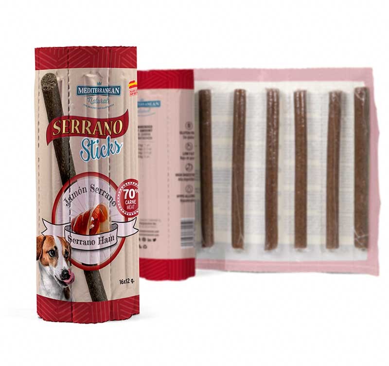 MDT Serrano Stick Perros Jamón 16 x 10 unidades