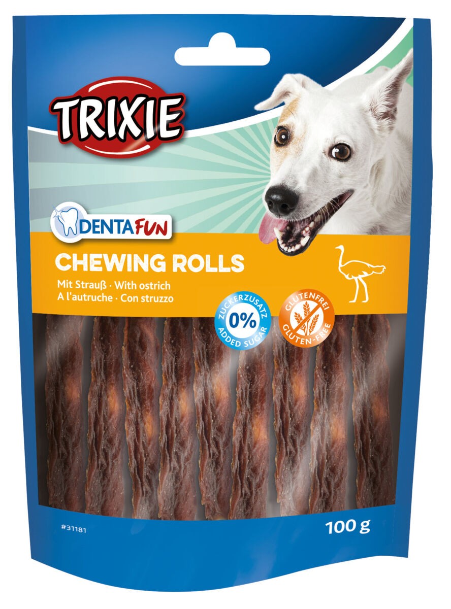 Trixie denta Fun Chewing Rolls - Pack de 6 unidades 120 g