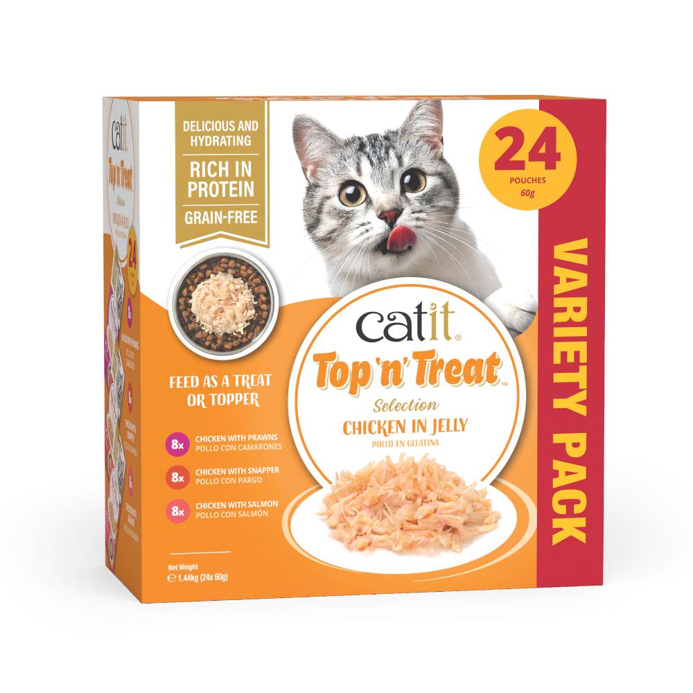 Catit Top 'n' Treat de Pollo - Pack de 4 unidades