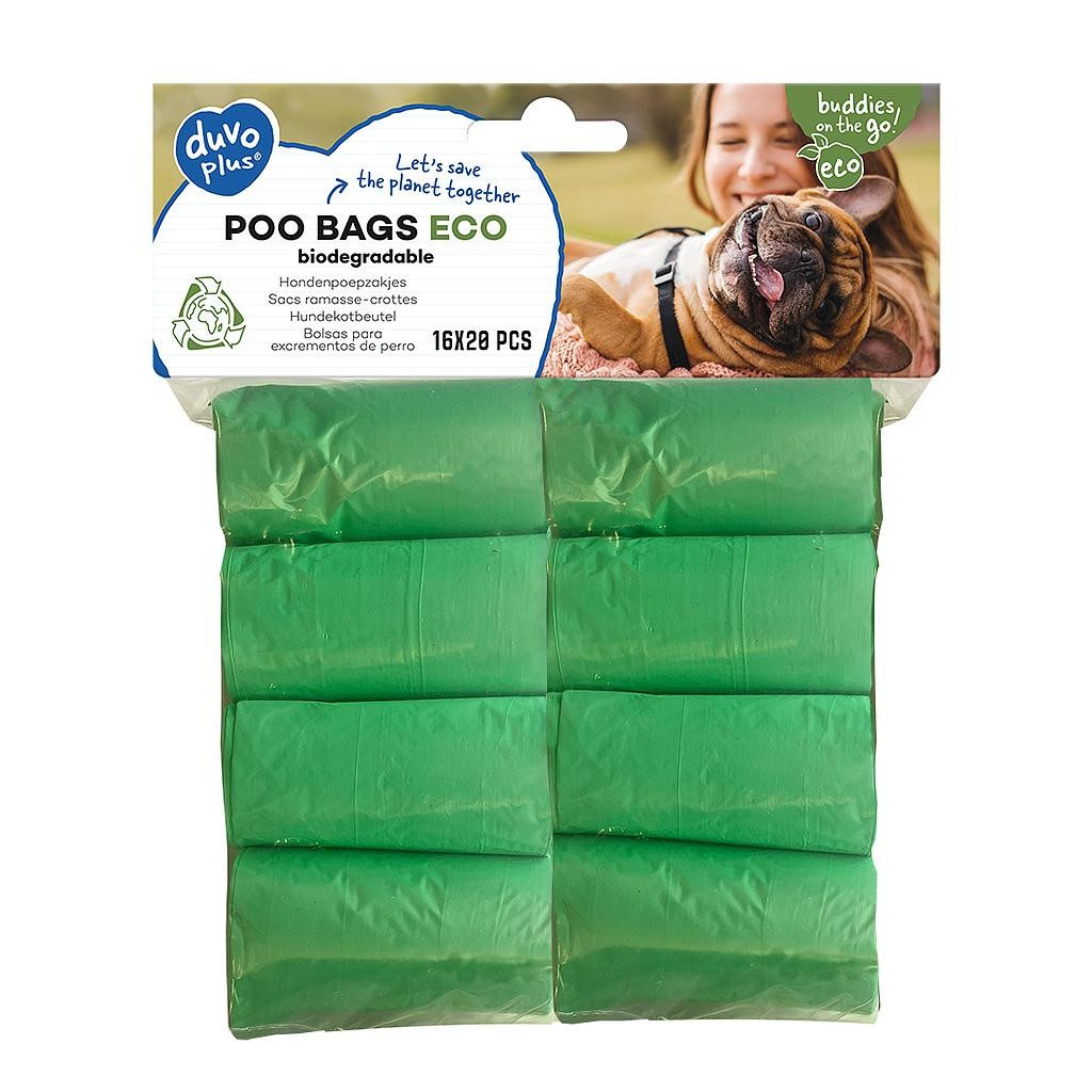 DUVO Bolsas higiénicas biodegradables 16 X 20 uds Pack 4 uds