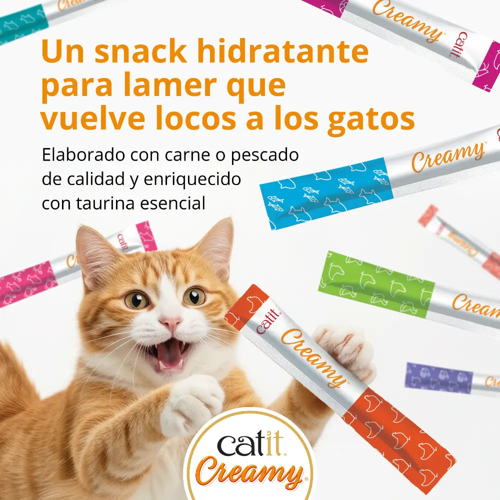 Snacks cremosos para gatos Catit Creamy – 4 Tubos