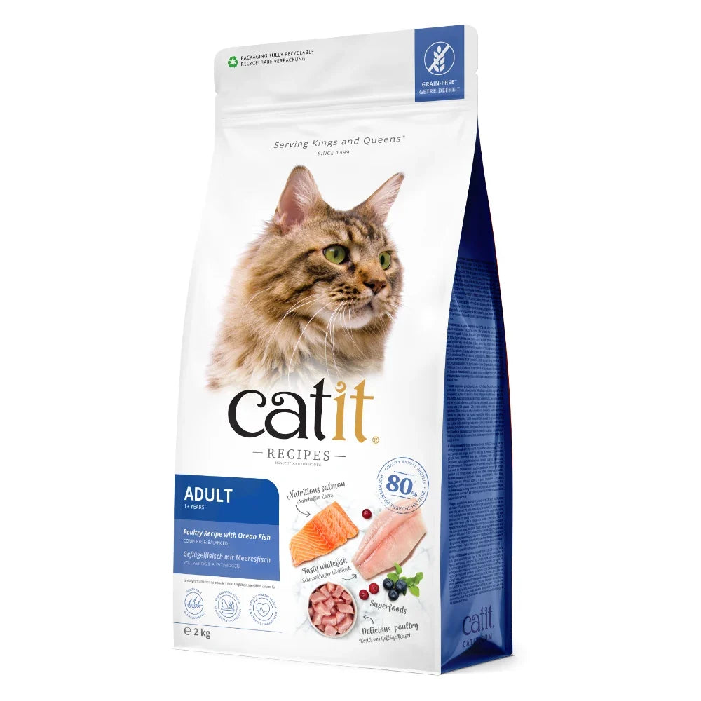 Catit Recipes Adulto Pescado de Mar, 2kg - Pack de 4 unidades