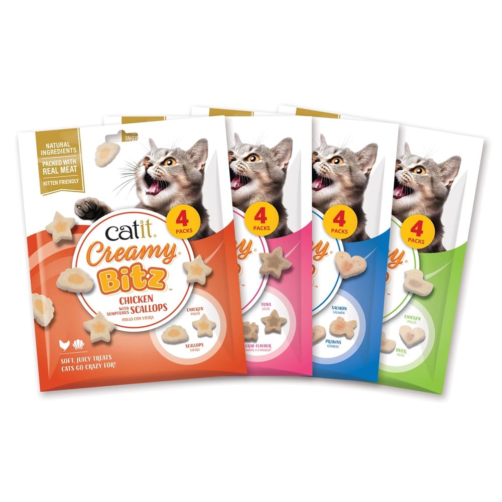 Catit Creamy Bitz Snacks blandos - Pack de 8 unidades