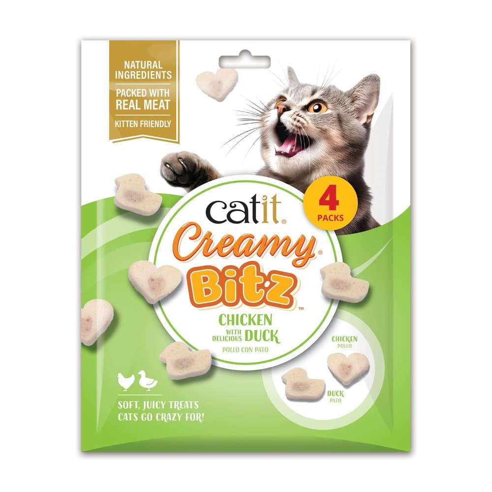 Catit Creamy Bitz Snacks blandos - Pack de 12 unidades