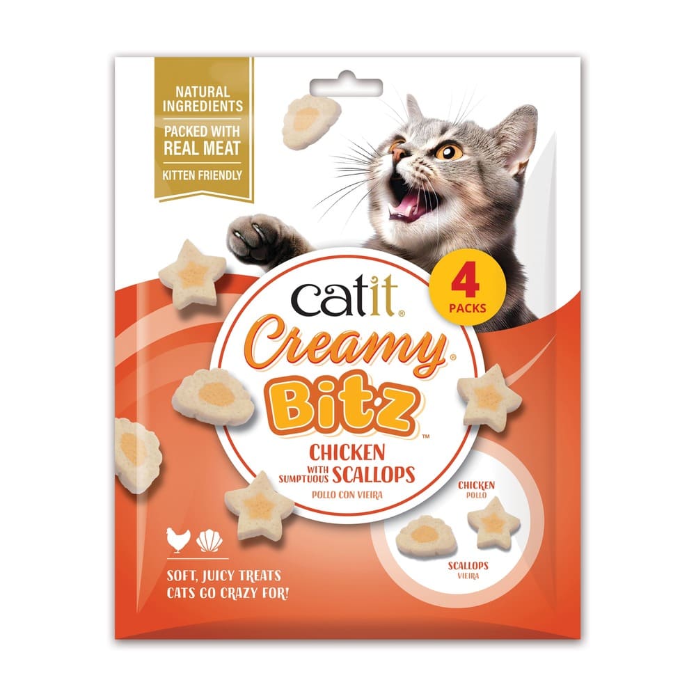 Catit Creamy Bitz Snacks blandos - Pack de 8 unidades