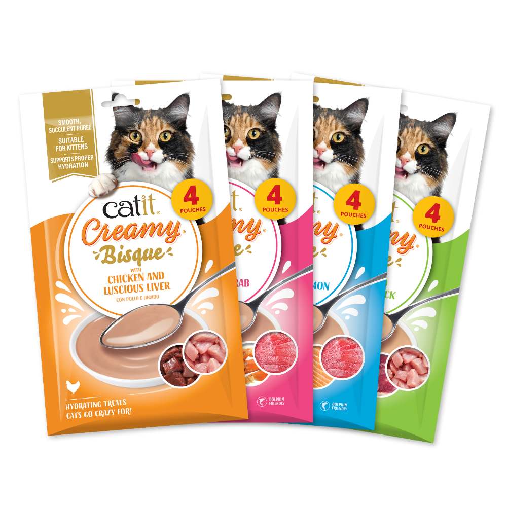 Catit Creamy Bisque con Pollo - Pack de 10 unidades