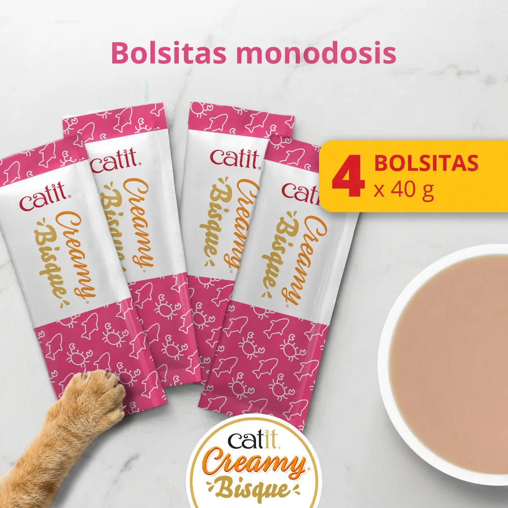 Catit Creamy Bisque con Atún - Pack de 10 unidades