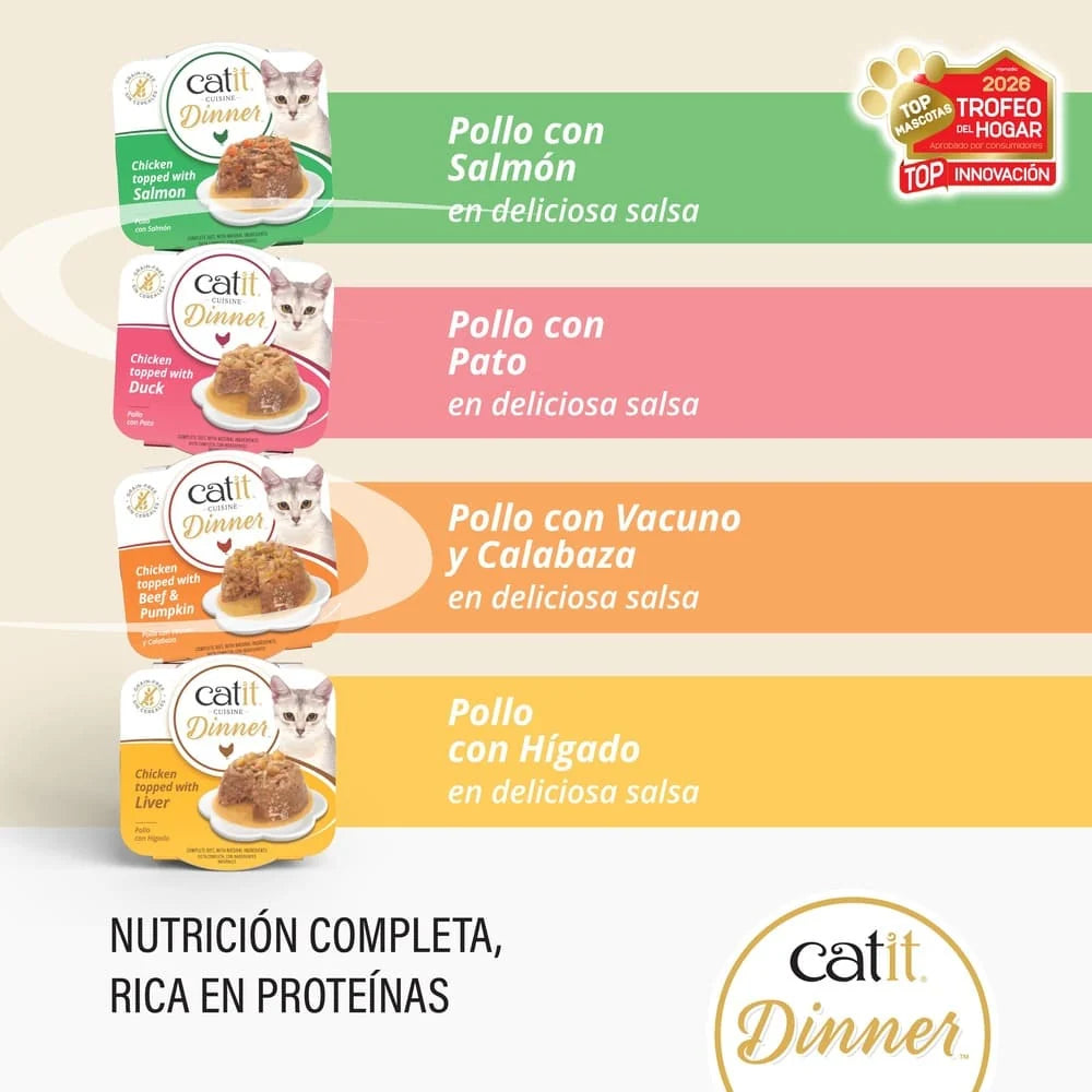 Catit Cuisine Dinner de Pollo 75g - Pack de 6 unidades