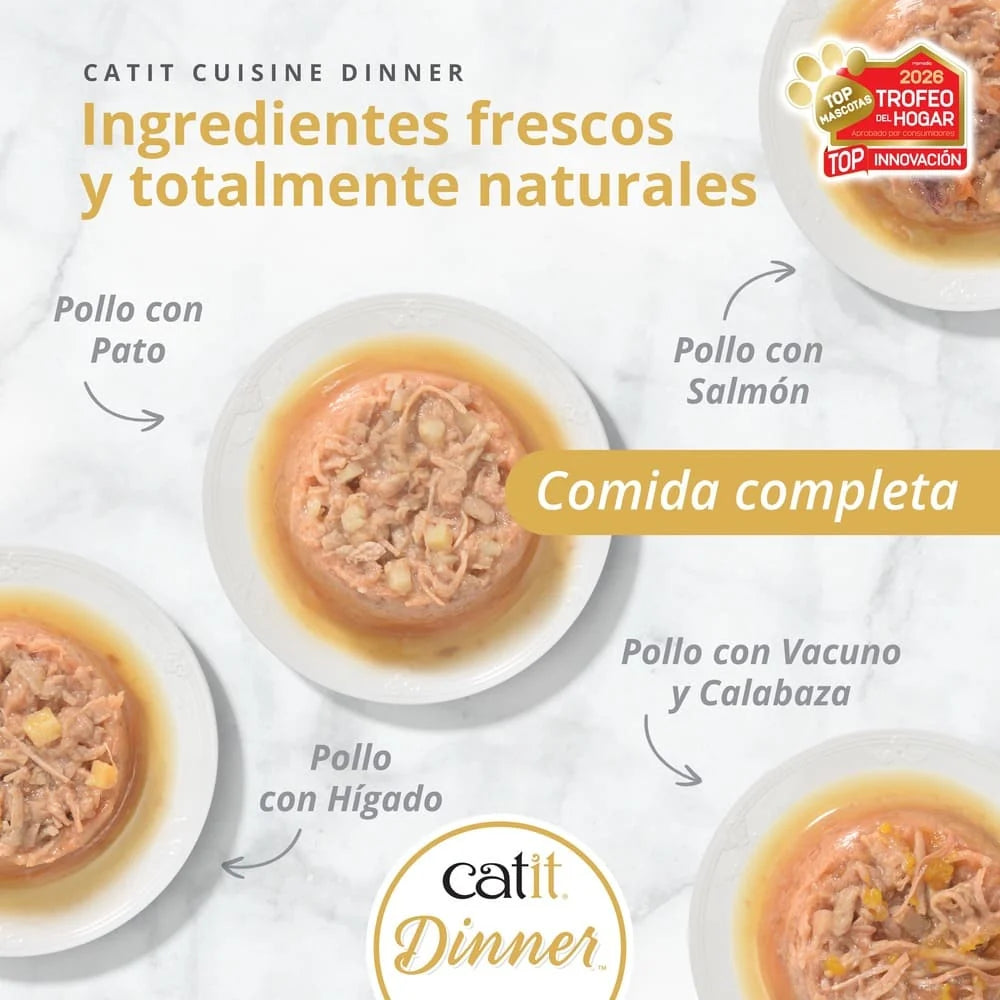 Catit Cuisine Dinner de Pollo 75g - Pack de 6 unidades