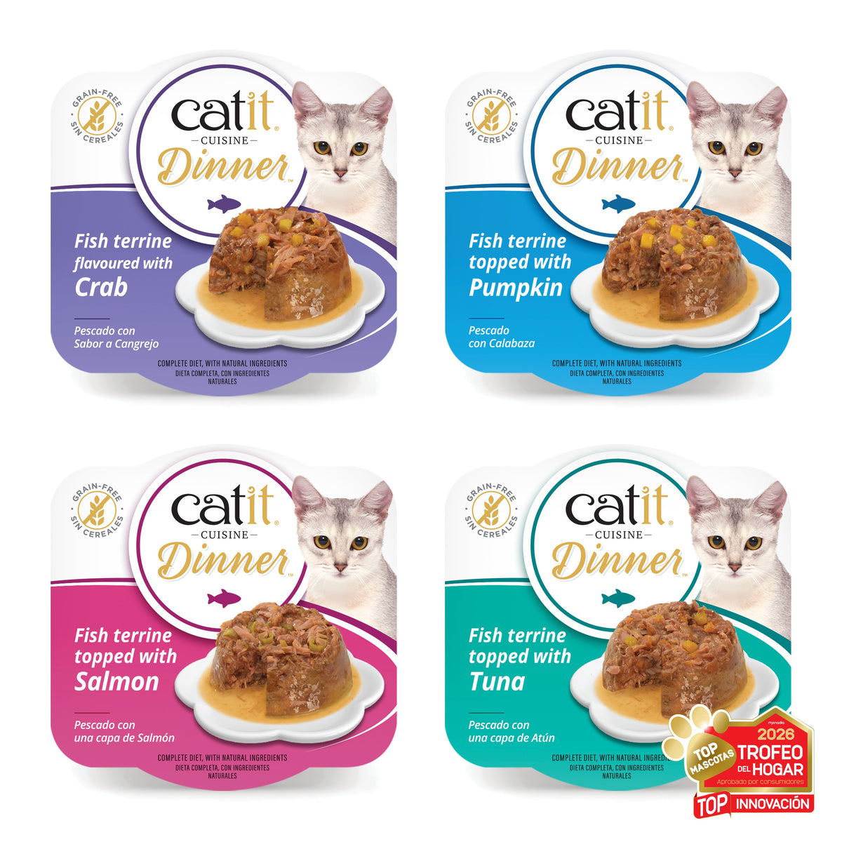 Catit Cuisine Dinner Pescado 75g - Pack de 6 unidades