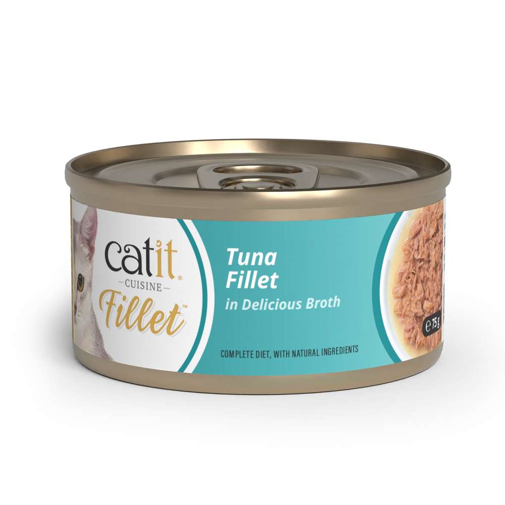 Atún desmenuzado para gatos Catit Cuisine Fillet 75g - Pack de 12 unidades