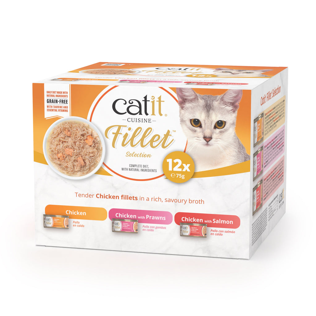 Pollo desmenuzado para gatos Catit Cuisine Fillet