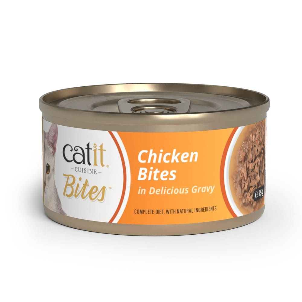 Trocitos de carne en salsa para gatos Catit Cuisine Bites 75g - Pack de 12 unidades