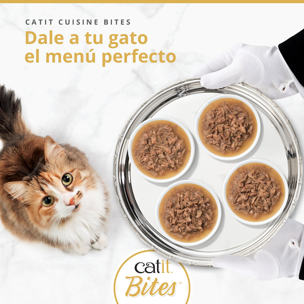 Trocitos de carne en salsa para gatos Catit Cuisine Bites 75g - Pack de 12 unidades