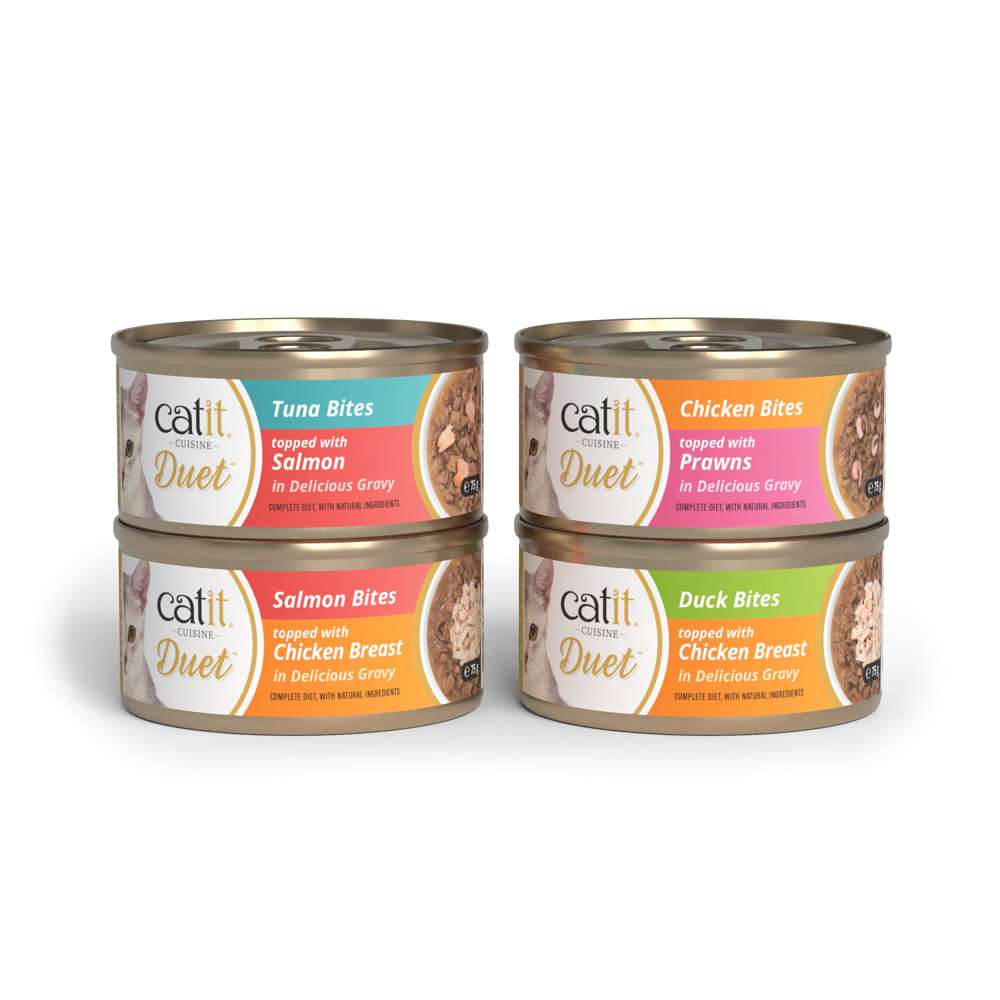 Dúo de carne con toppings para gatos Catit Cuisine Duet