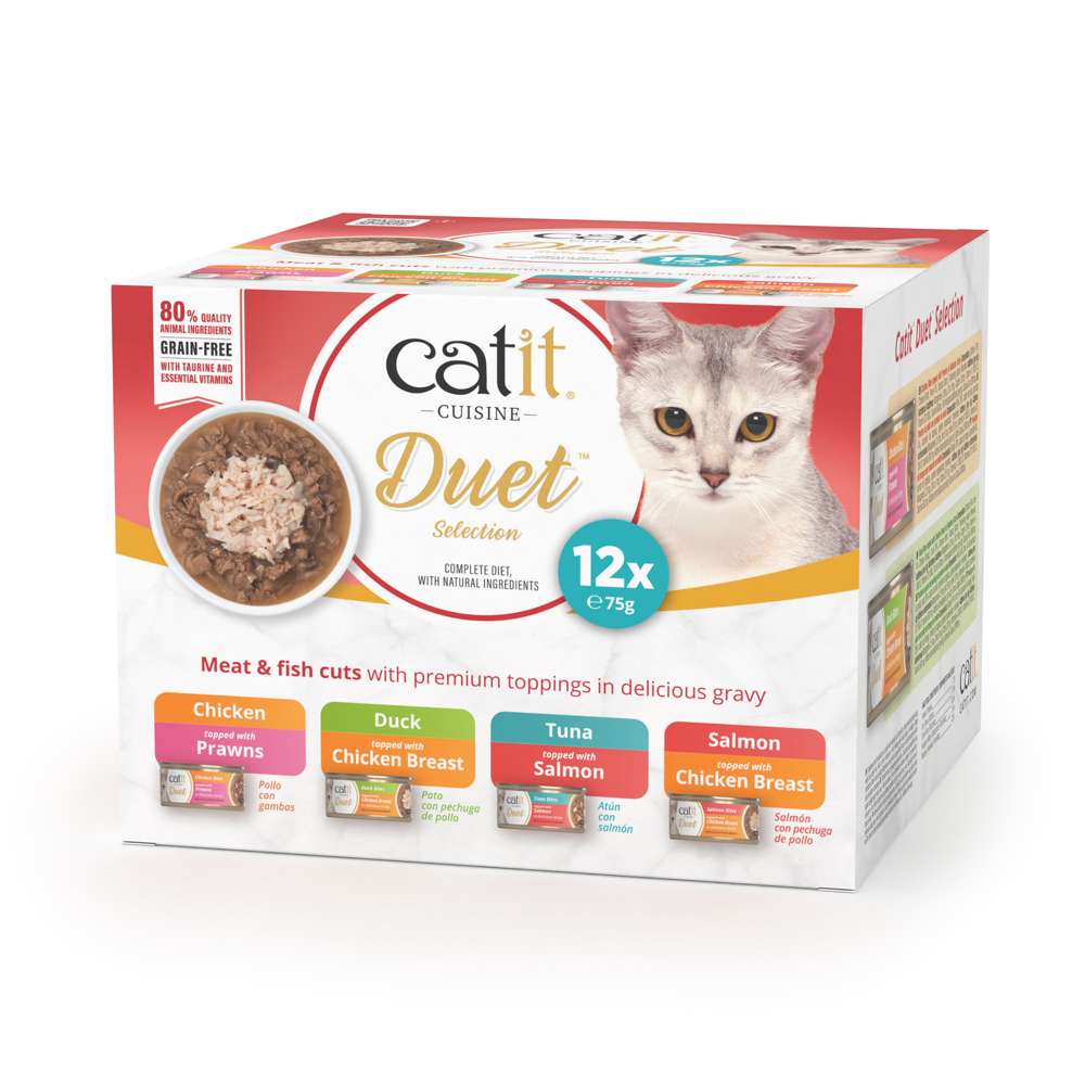 Dúo de carne con toppings para gatos Catit Cuisine Duet