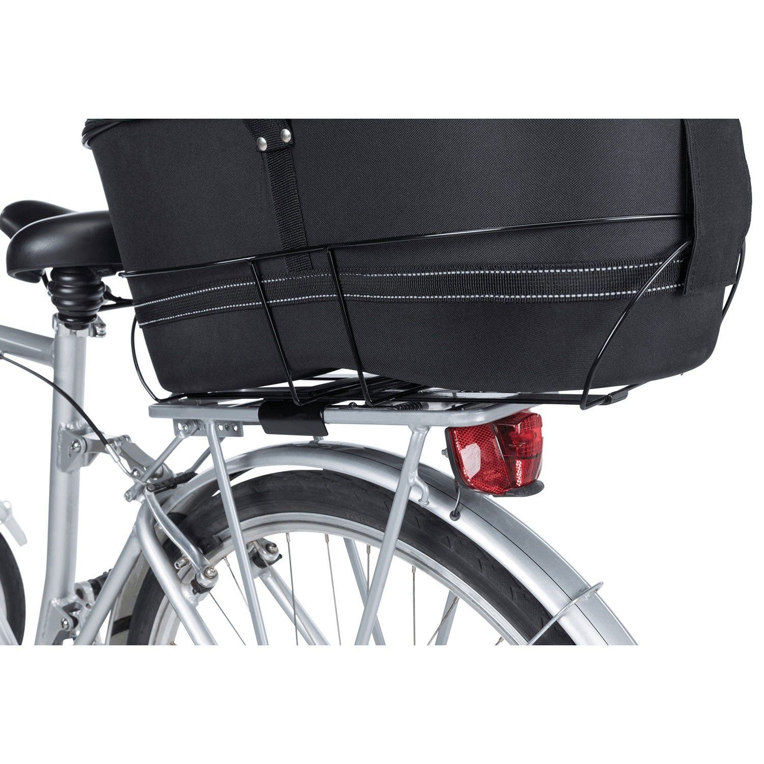 Cesta para Bicicleta Long para portaequipajes anchos negro