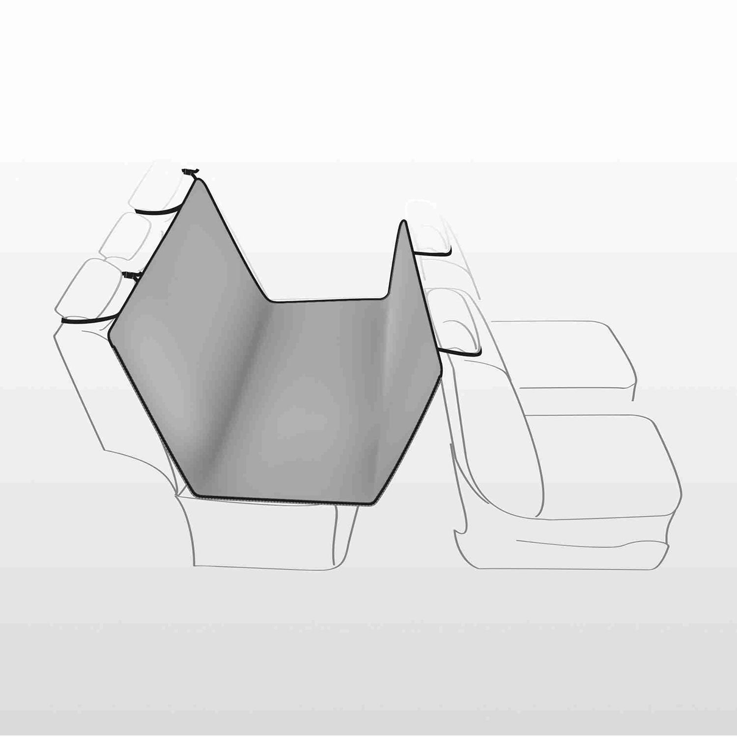 Funda Protectora Asientos Coche gris claro/negro