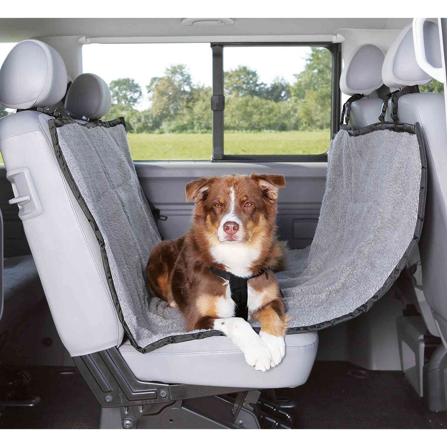Funda Protectora Asientos Coche gris claro/negro