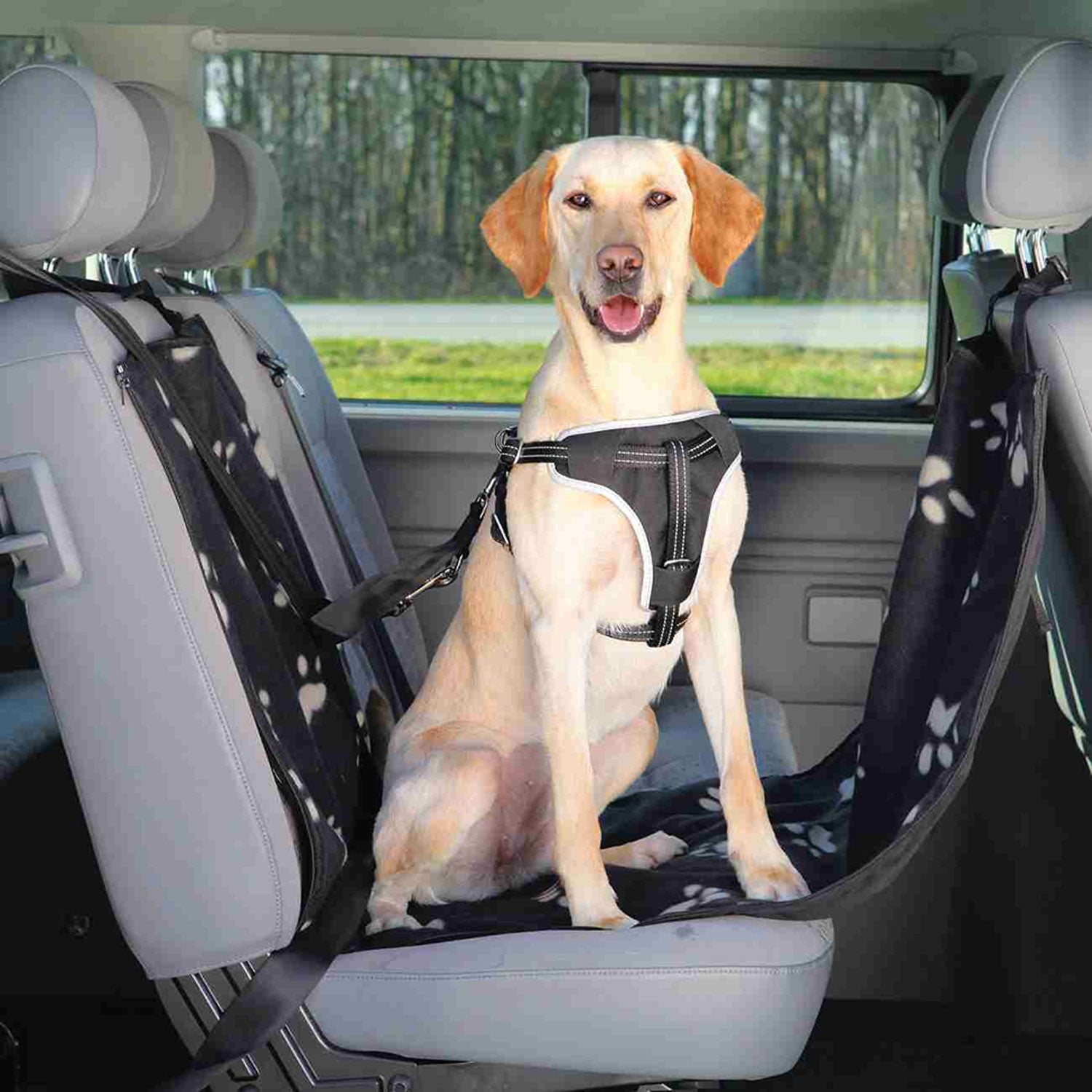 Funda Protectora Asientos Coche negro/beige